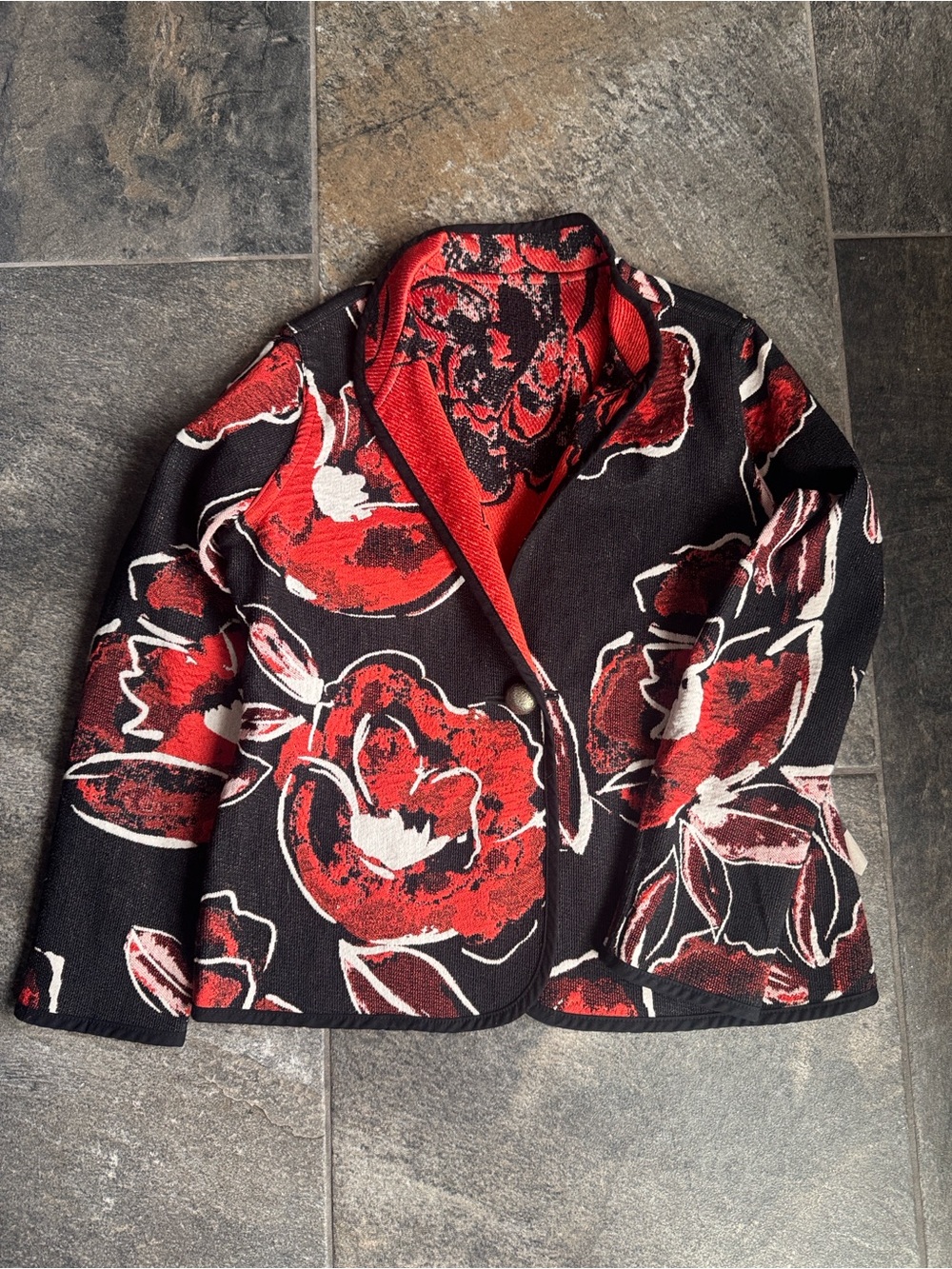 TRIMDIN Artisan Classic Rue De Fleur Rouge Reversible Jacket MEDIUM